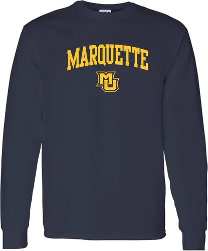 Vista 104 de NCAA oficial de College – University Team Color Arco Logo Manga Larga