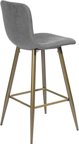 Vista 5 de Taburetes de bar modernos con respaldo, juego de 2, taburete de altura de mostrador, taburetes de bar para encimera de cocina, taburetes de cocina