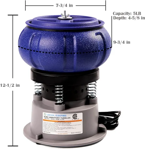 Vista 3 de Leegol Electric Vaso vibratorio de 5LB Pulido pequeñas piezas de metal