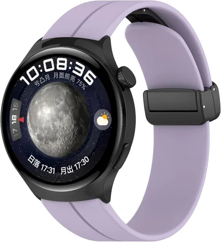 Vista 4 de FitTurn Correa de reloj de 0.866 pulgadas para HUAWEI Watch 4 Pro/Watch 4 3 3pro 2 Pro 2 Ultimate Classic, correa de reloj plegable magnética