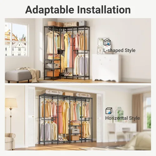 Vista 5 de VIPEK V40 Perchero de Ropa Mediano de Servicio Pesado Perchero de Ropa para Colgar Ropa, Percheros de Ropa Multifuncionales para Dormitorio