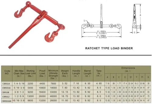 Vista 7 de Mytee Products 1/2" - 5/8" Sujetador de Cadena con Trinquete