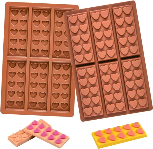 Vista 7 de 1 pieza Molde para barra de chocolate profundo Dubai Moldes para caramelo desmontables Moldes de silicona gruesos para rellenar Knafeh Barra