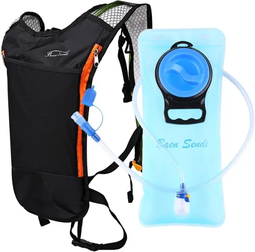 Paquete de hidratación con mochila de 2 litros, ideal para deportes al aire libre, correr, senderismo, camping, ciclismo, esquí