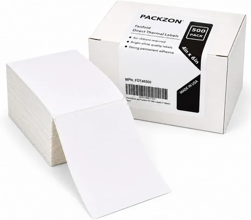 Etiquetas térmicas directas de 4 x 6 pulgadas, papel de etiqueta de envío plegable en abanico para impresoras térmicas, etiquetas adhesivas