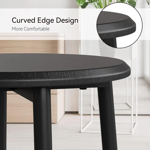 Vista 7 de IDEALHOUSE Juego de 2 taburetes de bar de madera maciza para isla de cocina, elegantes y resistentes