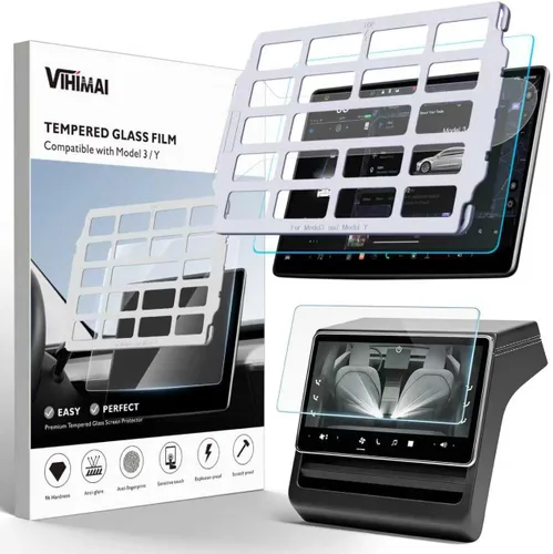 Vista 8 de Protector de pantalla para Tesla Model Y Juniper/Model 3 Highland 2025-2026, dureza 9H, vidrio templado, antiarañazos, antirreflejos, antihuellas