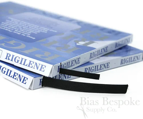 Vista 2 de Caja de 50 yardas de deshuesado de poliéster Rigilene, 1/2" de ancho, negro