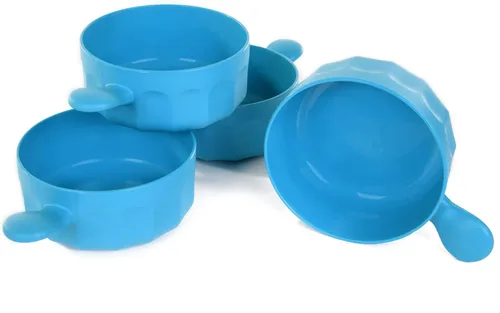 Vista 8 de Mintra Home Cuencos y bandejas irrompibles (colección Bold), azul oscuro, (tazón pequeño, 4 unidades, 8 onzas)