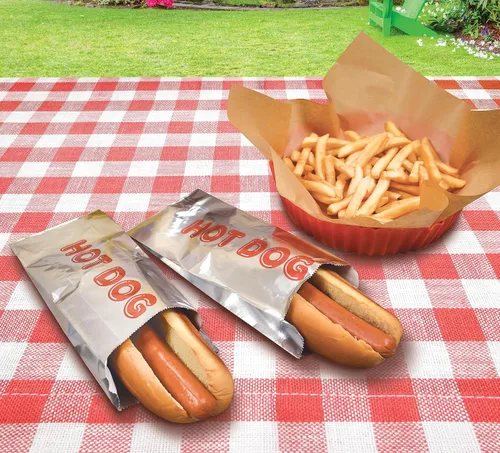 Vista 5 de Better Kitchen Products Envolturas de papel de aluminio para perros calientes, 9 x 3.7 pulgadas, fundas aisladas resistentes a la grasa, bolsas