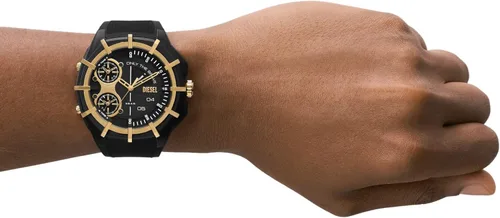 Vista 4 de Diesel Framed Men's Sports Watch with Lightweight Nylon Case and Silicone Band