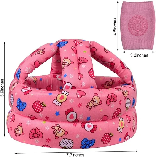 Vista 10 de TORASO Baby Helmet & Baby Knee Pads for Crawling,Infant Helmet & Walking Baby Helmet，for Age 6-36 Months(B+3)
