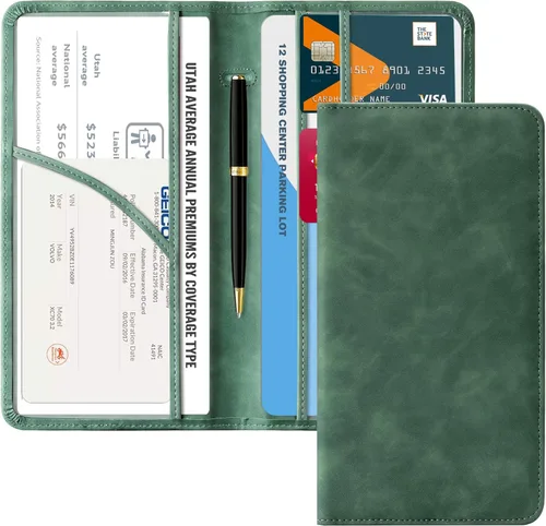 Vista 12 de CoBak Soporte para Registro y Seguro de Automóvil - Organizador de Guantera de Vehículo, Estuche de Accesorios de Compartimento de Auto y Camión