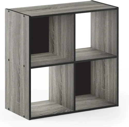 Vista 27 de Furinno 99940WH/LBL Basic 3 x 2 estantería de almacenamiento cúbico, color blanco y azul claro, Madera, blanco/rosa claro