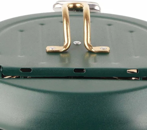 Vista 8 de Olla para freír, freidora verde profundo con termómetro, sartén de acero inoxidable para uso doméstico en la cocina.