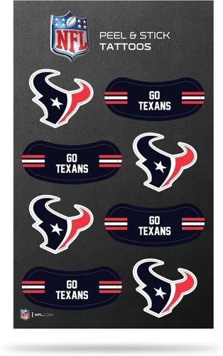 Vista 7 de Rico Industries NFL Footbal Peel & Stick Temporary Tattoos - Eye Black - Game Day Approved!