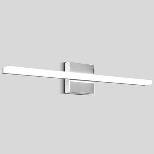 Vista 11 de Lámpara LED de tocador de baño de 16 pulgadas sobre espejo, moderna para interiores, cromada, 10 W, 5000 K, aplique de pared blanco frío para baño