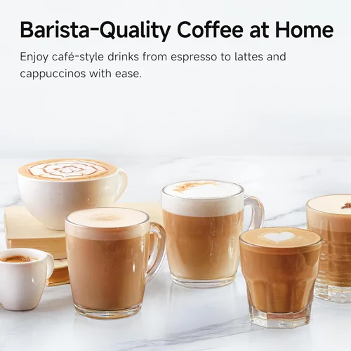 Vista 7 de HIBREW H10B - Máquina de Espresso de 51mm - Temperatura y Volumen de Taza Ajustables a voluntad - Con Pantalla de Visualización Inteligente
