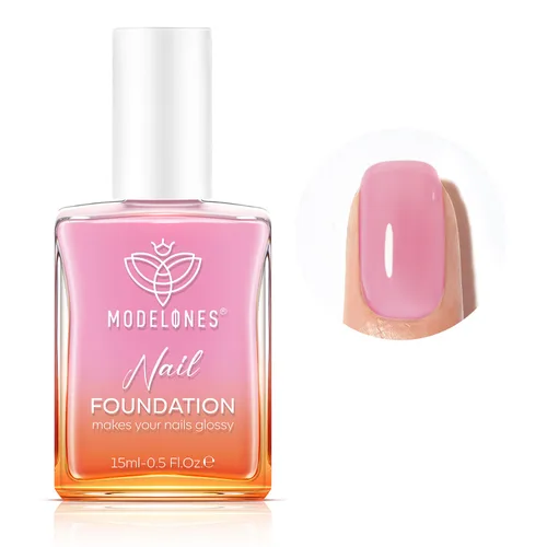 Vista 9 de modelones Fortalecedor de uñas y crecimiento de bayas ruborizadas, reparación de uñas para uñas dañadas, esmalte fortalecedor de 0.5 fl oz