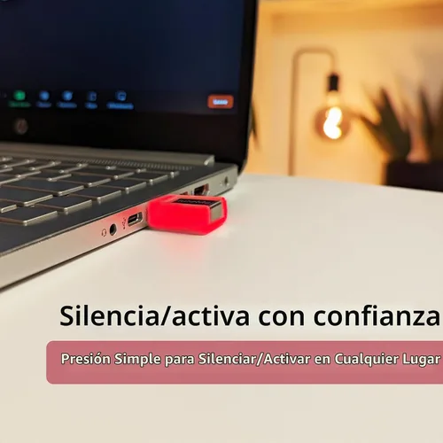 Vista 6 de MuteMe Mini - USB A - Illuminated Physical Mute Button for Zoom, Teams & More (As Seen on Shark Tank). Free Windows/Mac Software Required to Use