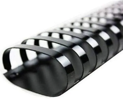 Vista 6 de Espinas de encuadernación de peine de plástico, 1 pulgada de diámetro, negro, 200 hojas, paquete de 100 13100