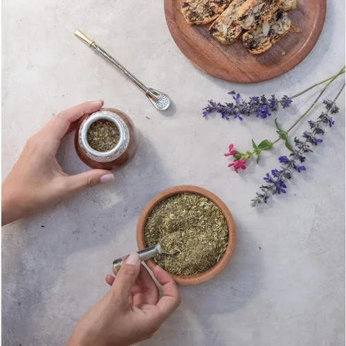 Vista 11 de BALIBETOV Juego de 2 calabazas Yerba Mate y 1 paquete de 3.53 oz - 3.5 onzas de Yerba Mate - Yerba Mate Cup Argentina - 2 tazas Mate, 2 bombillas, 1
