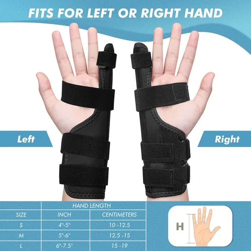 Vista 5 de Soporte de férula de dedo meñique, soporte metacarpiano de mano para dedo meñique, dedo gatillo, tendinitis (pequeño)