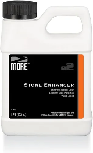 MORE - Potenciador y sellador de piedra, fórmula 2 en 1 para interiores y exteriores, a base de agua, mejora de color, protección contra manchas
