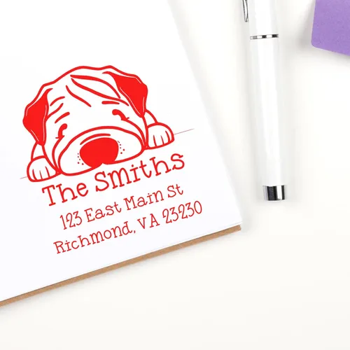 Vista 19 de Sello de alta calidad para cachorros Airedale Terrier – Sello de dirección personalizado – Ideal para los amantes de los perros – Elección de 5