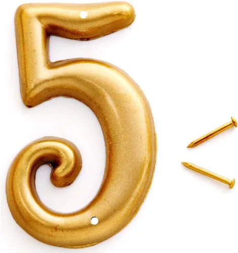 Vista 3 de Hy-Ko Products DC-5/0 Número de casa de aluminio fundido a presión 0 (ZERO) 4.5" de alto, negro, 1 pieza