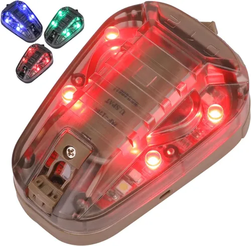 Vista 11 de Phoking Luz táctica para casco, luz de señal de supervivencia, luz de identificación militar, IR y luz LED visible para casco estroboscópico