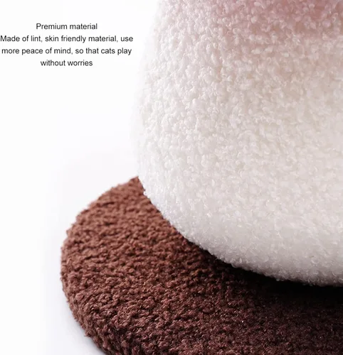 Vista 6 de Poste para rascar en forma de hongo para gatos, duradera y resistente a los arañazos de sisal, alfombrilla interactiva para rascar para gatos, poste