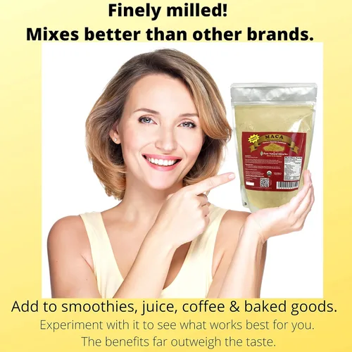 Vista 9 de Pure Natural Miracles Plumas de cacao 1 lb y polvo de maca 1 libra, orgánico crudo sin azúcar