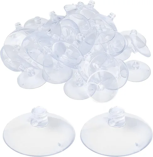 Vista 11 de AccEncy Ventosas de succión de 1 pulgada para vidrio, almohadillas de succión de PVC transparente, ventosas adhesivas pequeñas para baño, pared