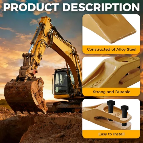 Vista 5 de BDI Wear Parts 6684447 Dientes de Cubo de Trinchera, Dientes de Enganche para Minicargadora y Retroexcavadora con Perno y Tuercas Unitooth/con Perno