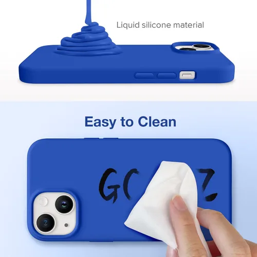 Vista 763 de GONEZ Funda magnética para iPhone 14, compatible con Magsafe, con protector de pantalla + protector de cámara, forro de microfibra antiarañazos