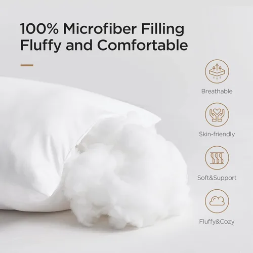 Vista 3 de Acanva Insertos de almohada para cama, sofá, silla, decoración de interiores, cojín cuadrado con microfibra de poliéster de alta calidad, 24 x 24