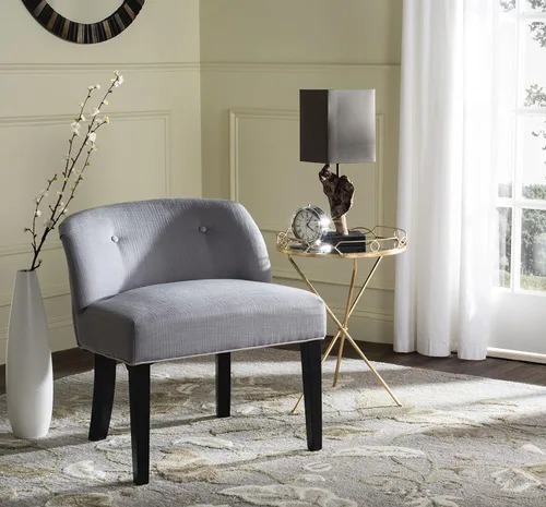 Vista 2 de Safavieh Mercer Collection Bell Berry and White Vanity Chair