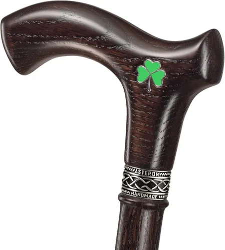 Asterom Bastón irlandés hecho a mano para hombres y mujeres, bastón de madera único, elegante bastón