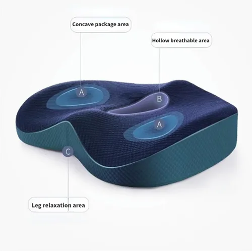 Vista 3 de Cojín de espuma viscoelástica para silla de asiento, cojín de asiento de espuma viscoelástica, cojín de espuma viscoelástica para trabajadores