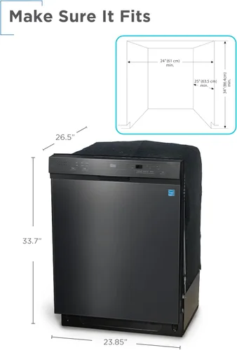 Vista 8 de BLACK+DECKER Lavavajillas integrado de 24 pulgadas, capacidad de ajuste de 12 lugares con bañera de acero inoxidable, lavadora con 6 programas