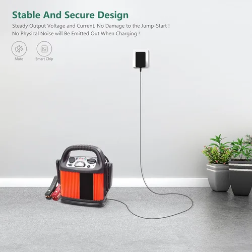 Vista 5 de FITE ON Cargador de 13.5 V compatible con Stanley 700 350 600 500 Peak Jump Starter; cable de alimentación de repuesto para cargador de arranque