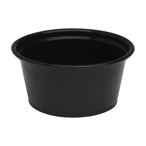 Dixie - Vaso de plástico para porciones de 2 onzas por GP PRO (Georgia-Pacific), negro, PP20BLACK, 2,400 unidades (200 tazas por manga, 12 fundas