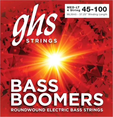 Vista 9 de GHS Strings 5M-DYB - Bass Boomers de 5 cuerdas, cuerdas para bajo eléctrico niqueladas, escala larga, mediano (45-130)