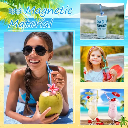 Vista 5 de 6 popotes de vidrio ondulado, reutilizables, curvados, resistentes a los golpes, con 2 cepillos de limpieza, popotes de vidrio de borosilicato