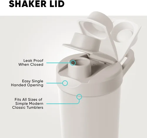 Vista 3 de Simple Modern - Botella agitadora de acero inoxidable con bola de 24 onzas Taza metálica aislada para mezclas de proteínas, batidos y Negro