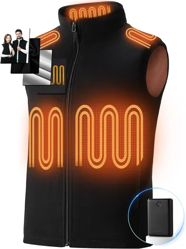 Heated Vest for Men Women with battery pack included, 3 Heating Levels 6 Heating Zones, heated jackets for men women