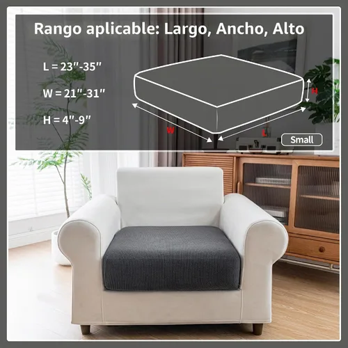 Vista 3 de QIANMEW Fundas para Sofá, Fundas de Sofá Mágicas Suaves y Cómodas, Lavables, Elásticas y Resistentes para Asientos Seccionales y en Forma de L