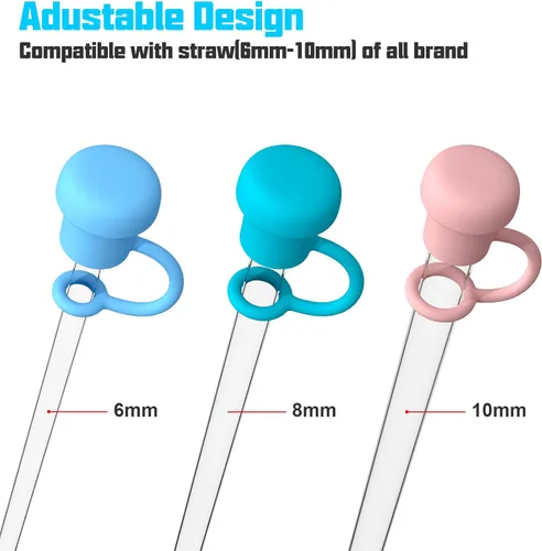 Vista 9 de Funda de popote ajustable para Stanley, Simple Modern, Yeti Owala Hydro Flask Reduce Maars Meoky MaxBase Beast Copa Hydrapeak, todas las marcas