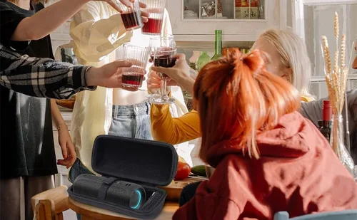 Vista 9 de khanka Funda de viaje rígida de repuesto para SOWO Surgeboom 2 Altavoz Bluetooth portátil para exteriores, altavoz inalámbrico IPX7 impermeable